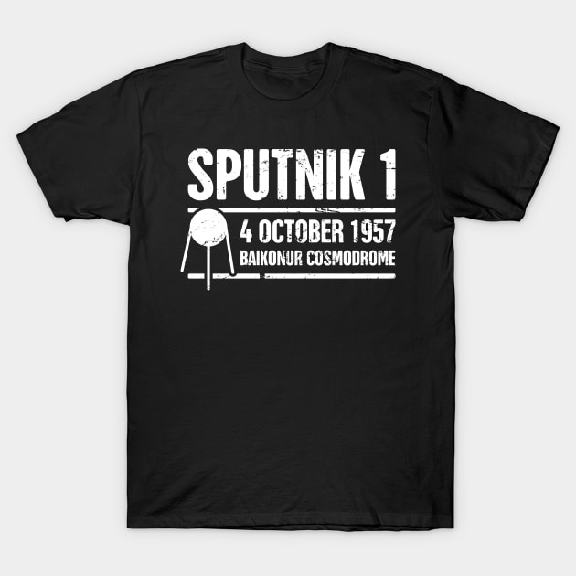 Sputnik | Soviet Union USSR Russian Space Program T-Shirt by MeatMan